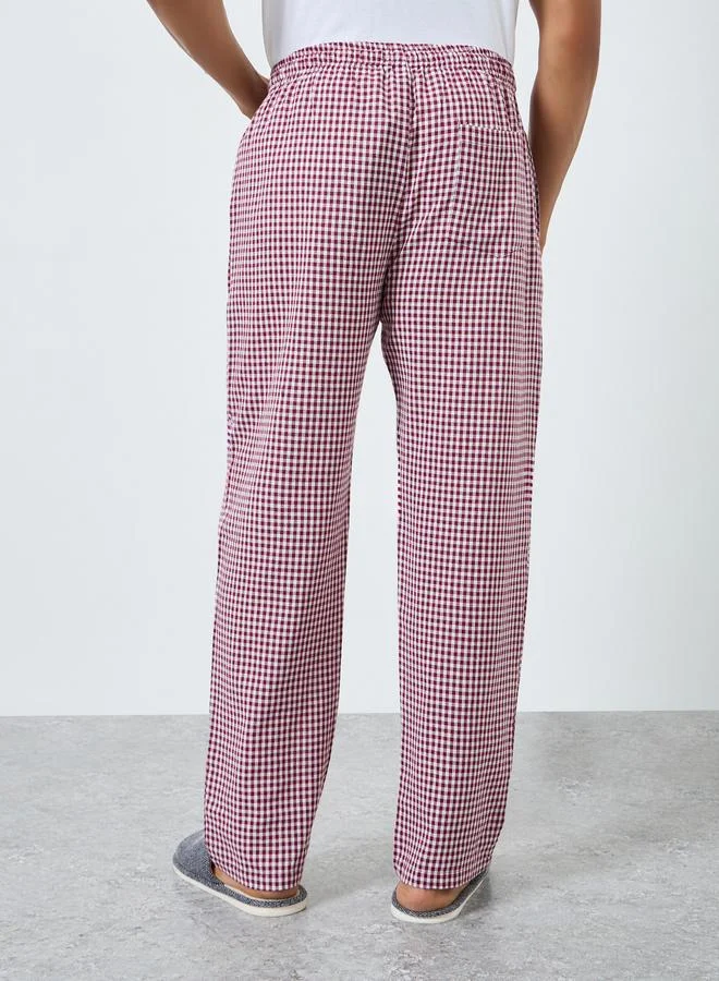 Styli  Men Checked Relaxed Fit Pyjama Bottom for Men | Best Price UAE